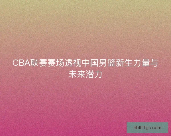 CBA联赛赛场透视中国男篮新生力量与未来潜力